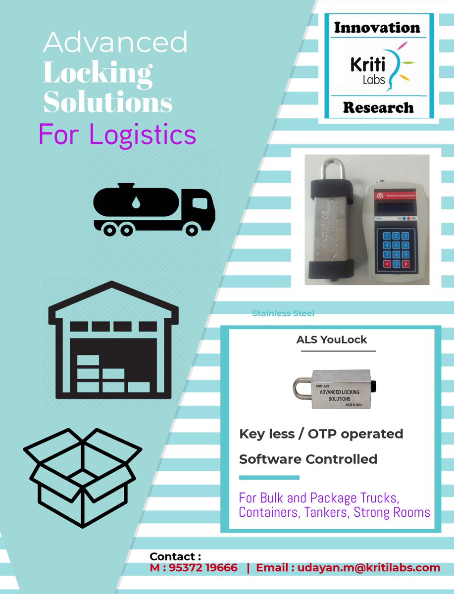 #Avoid theft of costly #Chemicals #Petroleum #Milk from tankers ! #ALS solution by #Kritilabs