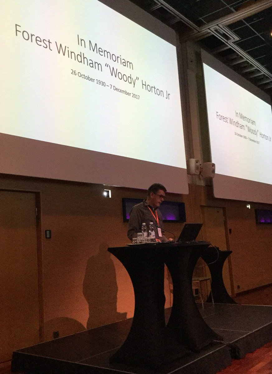 sheilayoshikawa's tweet photo. Albert Boekhorst gives memorial speech for Woody Horton, pioneer in info management and #infolit fields #ecil2018 https://t.co/r6nSCf440R