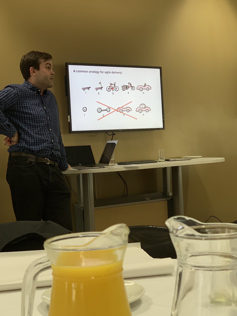 Physio_Grodes's tweet photo. What is agile delivery... iterative shorter term project design and development to help deliver solutions @FutureGov #DigitalPioneerFellowship #DigitalHealthLondon https://t.co/L4F1MSR4g0