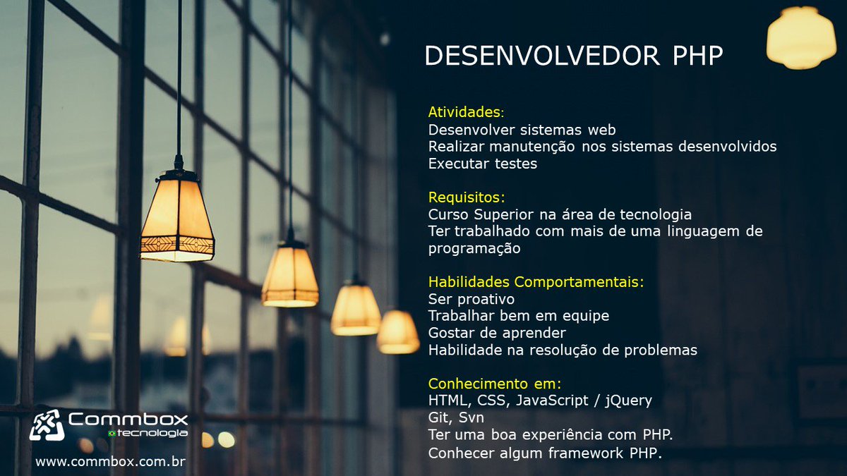 CommboxLTDA's tweet image. Venha fazer parte desse time de sucesso e crescer com a gente! Interessados devem encaminhar currículo com pretensão salarial para vagas@commbox.com.br
#OportunidadesCommbox