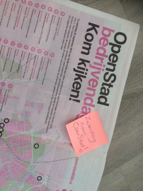 Vandaag in de <a href="/gezinsbode/">Groninger Gezinsbode</a> ! Scheur de plattegrond uit en stippel je route uit! Van 10:00 tot 15:00 zetten de deelnemende bedrijven de deuren open. openstad050.nl