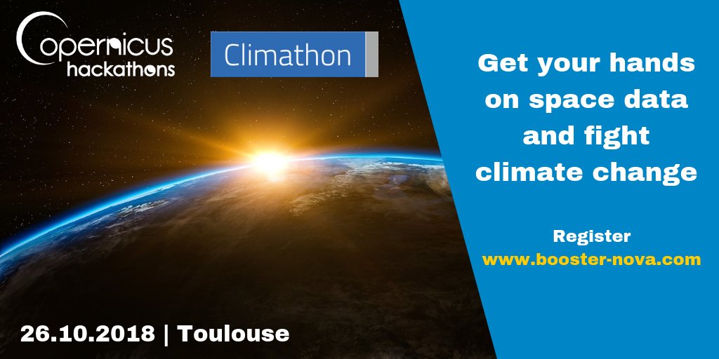 REGISTER NOW: Did you know that space data can fight the climate challenges of Toulouse? #CopernicusHackathon &amp; #Climathon TLSE