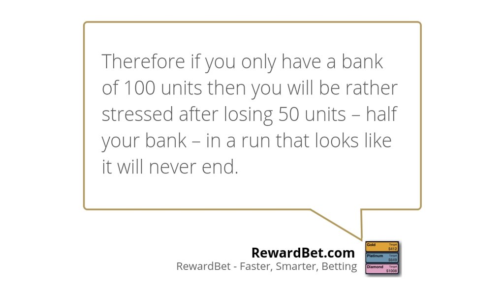 roy57a's tweet image. The Myth of the 100 Unit Bank bit.ly/2FAetvS #racing #betting