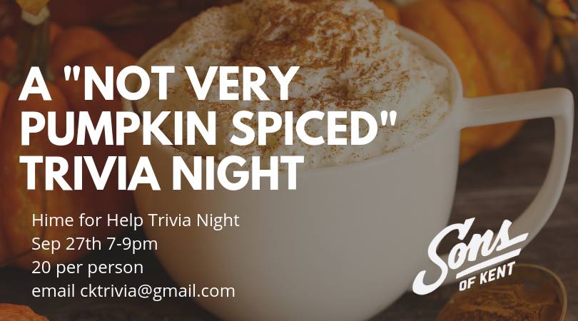 Our very own @CFCODave will be the MC for tonight's Trivia Night, 7pm at <a href="/sonsofkent/">Sons of Kent Brewery</a> in support of <a href="/HimeForHelp/">Hime For Help</a>! #ckont