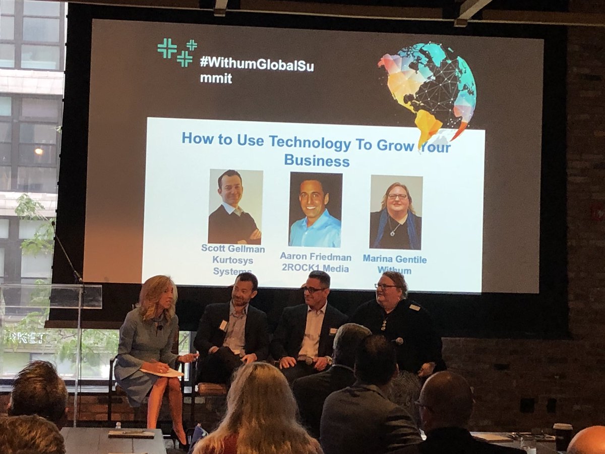 WithumCPA's tweet photo. .@carolmassar is moderating our first #WithumGlobalSummit panel - How to Use Technology to Grow Your Business #technology #growth #global https://t.co/dkyjZyvczO