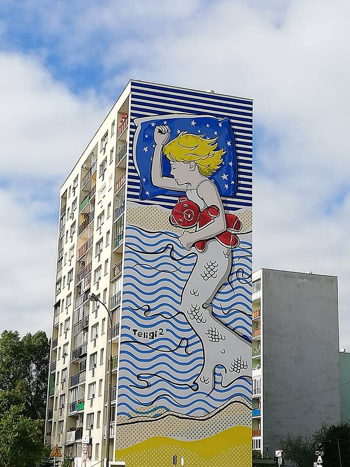 MiastoUrsynow's tweet photo. "Śpiąca Syrenka" na bloku przy ul. #Teligi 2 w pełnej krasie 😍 #BP #UrsynowskieMurale #StreetArt  #BudżetPartycypacyjny #BudżetObywatelski fot. @ursynowpl https://t.co/NoTeToSbMQ