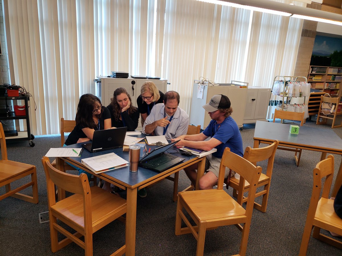 EllenWoodside's tweet photo. Our teachers learned about the SAMR Model through a Live PD investigation to get ready for our Personalized Learning roll out next year. All of our 3rd-5th grade students will receive a Chromebook at the beginning of the 2019-2020 school year! #ewewearefamily #eweeducatingwinners https://t.co/wlDNhv6gBO