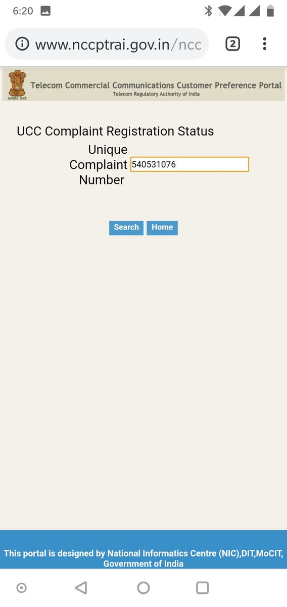 ramnath's tweet photo. @DoT_India Is it mandatory for @VodafoneIN to update the status of my comp. in the DND app? Just spoke to a lady from Voda who disagreed n asked me to check @TRAI site. UCC complaint # 540531076 for vulgar promo SMS shows no status either in the app or in the website! @DoT_India what to do? https://t.co/shPCLrOl6S