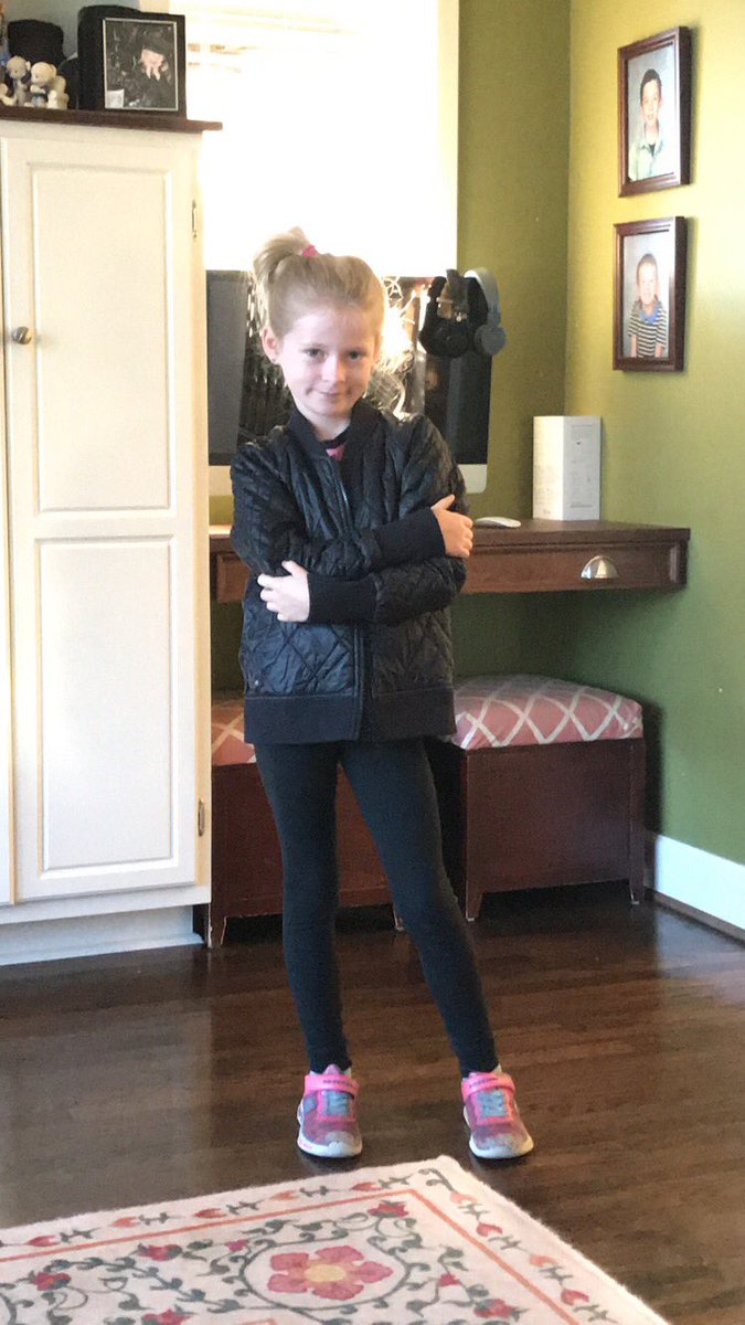 DrWellHeeled's tweet photo. @sbrewster99 she wanted to wear her bomber jacket today. She put it on, struck this pose, then demanded I take her picture. #smh #swaggerfordays #nolackofconfidencehere https://t.co/N4UHToVrqc