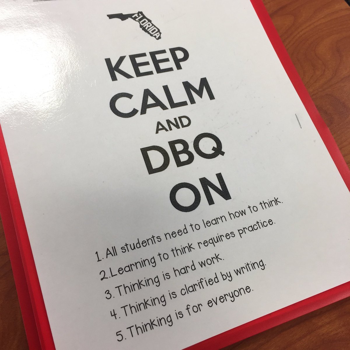 teamthomasteach's tweet photo. @DBQProject Yep! I have these statements on my students’ DBQ folders so we can recite them each day! They more it’s repeated, the more they believe it! https://t.co/Bun4pK0YnU