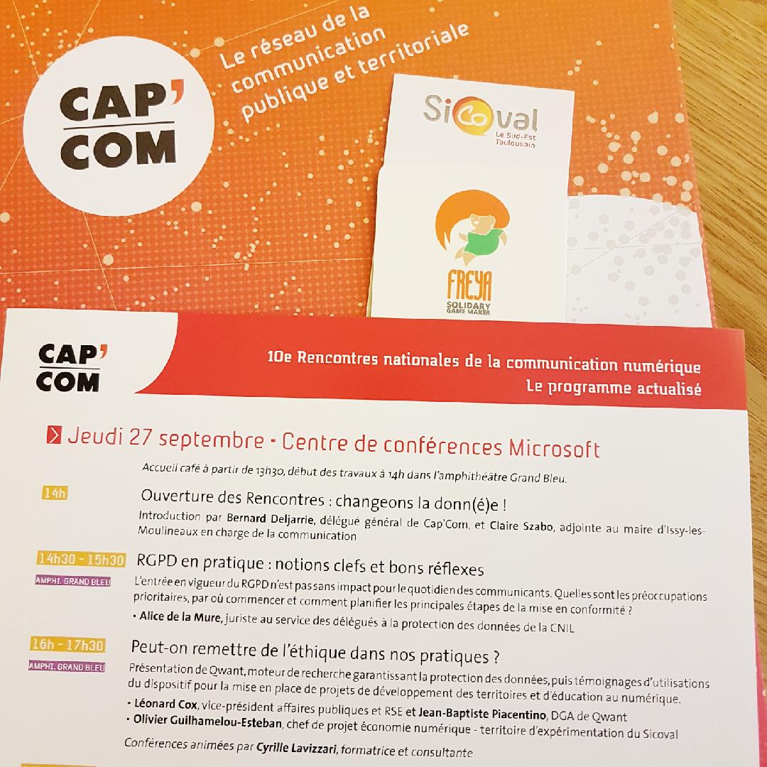 Freya_Games's tweet photo. Aujourd'hui @sicoval31 parlera #ethique à #capcomnet avec @Qwant_FR et @QwantJunior autour de #agentdata le serious game sur la donnée destiné aux enfants & mediateurs educatifs, et experimenté sur le territoire. https://t.co/X6QkfAa1Hr