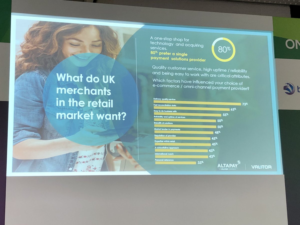 AltaPay's tweet photo. UK merchants want a one stop shop for technology and acquiring services #ecommerceexpo18 https://t.co/7zH7LXtHmf