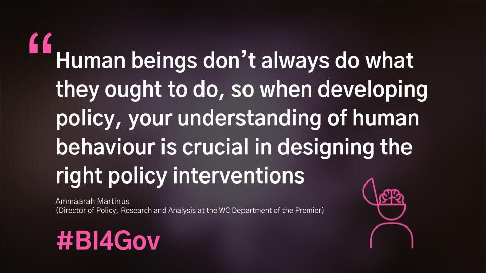 “Your understanding of human behaviour is crucial in designing the right policy interventions” - <a href="/akamish/">Adam Kamish</a> #BI4Gov