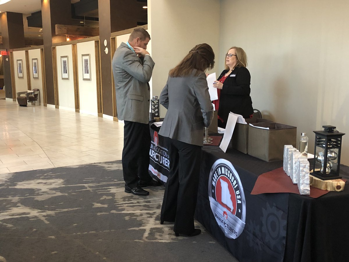MOEnterprise's tweet photo. The 2018 #BeMAMstrong summit just kicked off! Come stop by our table and see us and some of friends (@ExportMissouri @MoEcoDevo) to find out how we help #manufacturing in the great state of #Missouri https://t.co/nE2e9tHysC