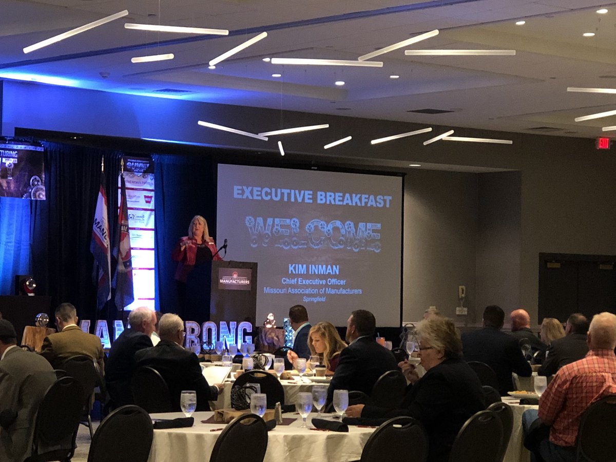MOEnterprise's tweet photo. The 2018 #BeMAMstrong summit just kicked off! Come stop by our table and see us and some of friends (@ExportMissouri @MoEcoDevo) to find out how we help #manufacturing in the great state of #Missouri https://t.co/nE2e9tHysC