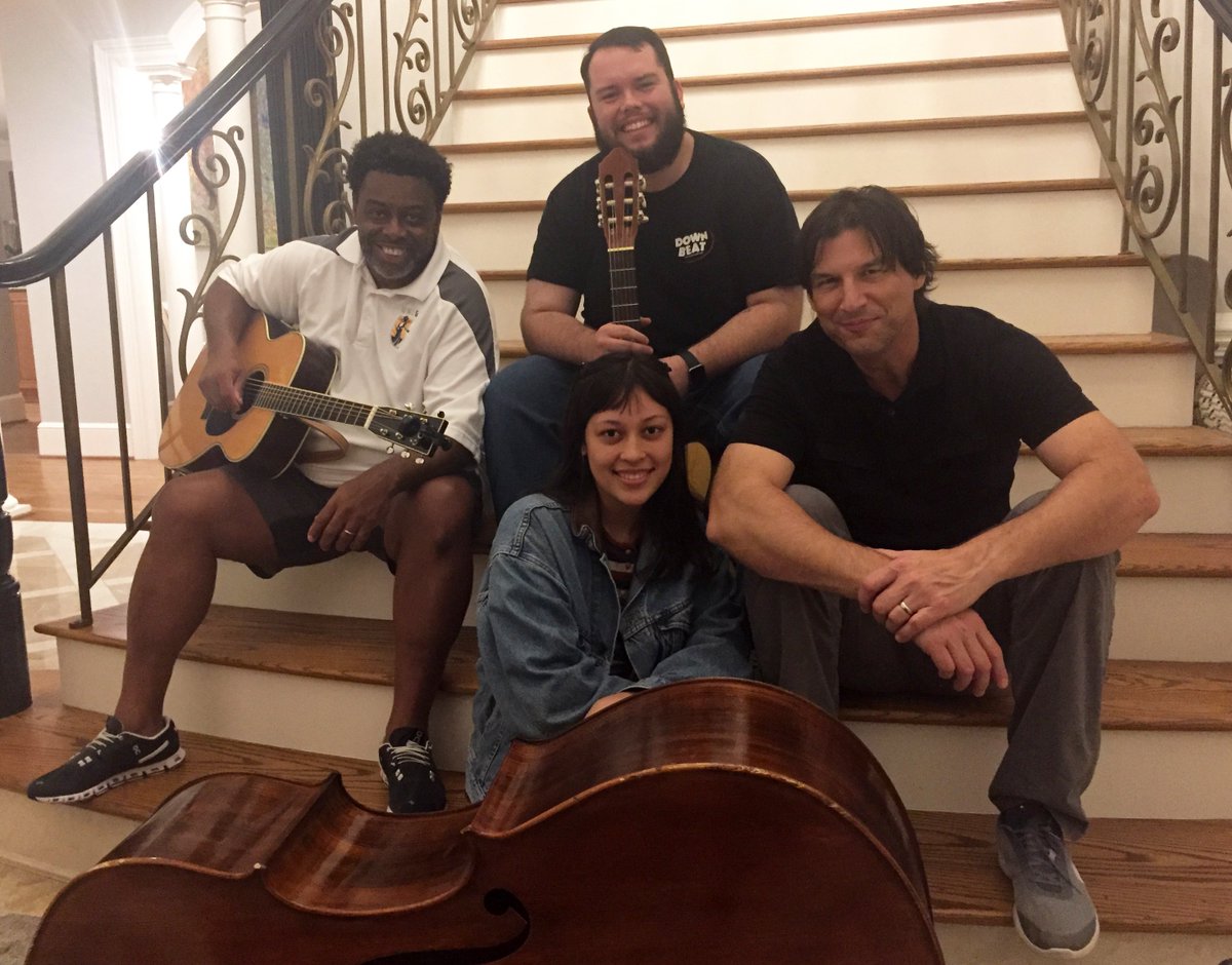 UNCGChancellor's tweet photo. I'm excited to kick off @GTAHEAT's Tiny Bus Concert Series Friday @uncg. I'll play some tunes with @uncgarts' Professor Steve Haines and students Logan Butler and Jessica Schneider. Want to hear us play? Catch the HEAT bus in front of Jackson Library at noon! #TinyBusGSO #UNCGWay https://t.co/lZktqQOnyp