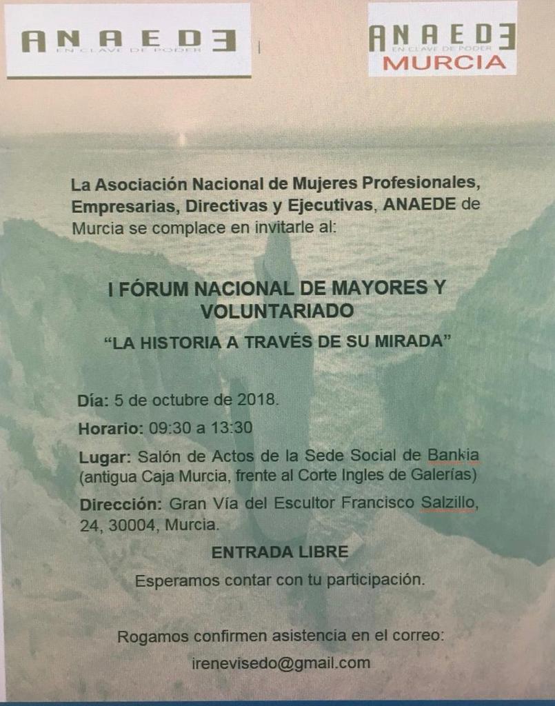 ANAEDE3's tweet photo. I FORUM NACIONAL DE MAYORES Y VOLUNTARIADO https://t.co/UsVT2HkMEI