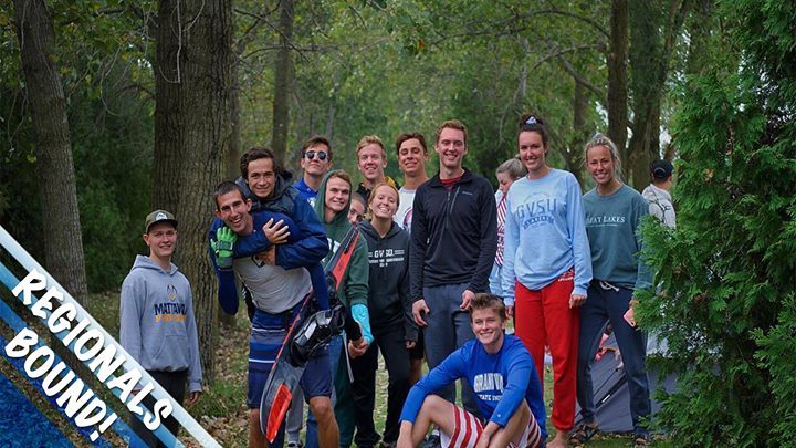 GVSU Water Ski Club is all smiles as they head to Decatur today! Can't wait to see you guys tear it up at Midwest Regionals! 😁💕 #cheezin #TeamMidwest #GreatLakes