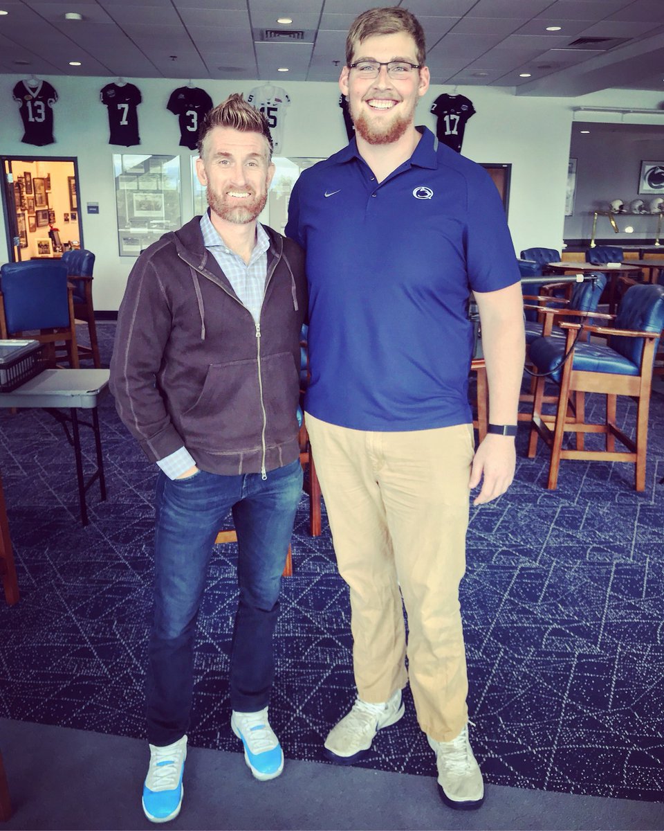 MartySmithESPN's tweet photo. I can’t wait for you guys to see our feature chronicling how this @PennStateFball giant joined forces with this sweet little ball of fire to change the world. 

Saturday morning @SportsCenter. 
#BigHelpingLittle 
#TheGoodSouls https://t.co/sy9B1gihVJ
