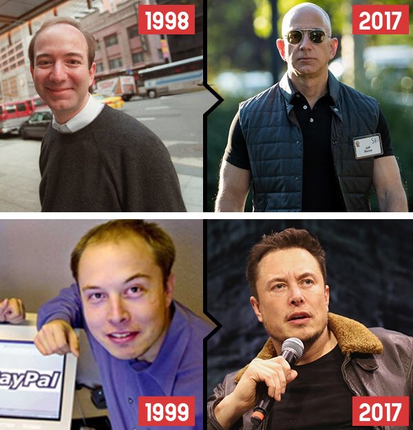 Augmentti on Twitter: "Is the relaxed hoodie wearing generation of tech  entrepreneurs changing? Mark Zuckerberg wearing a suit this year combined  with the transformation of Jeff Bezos and Elon Musk... what do