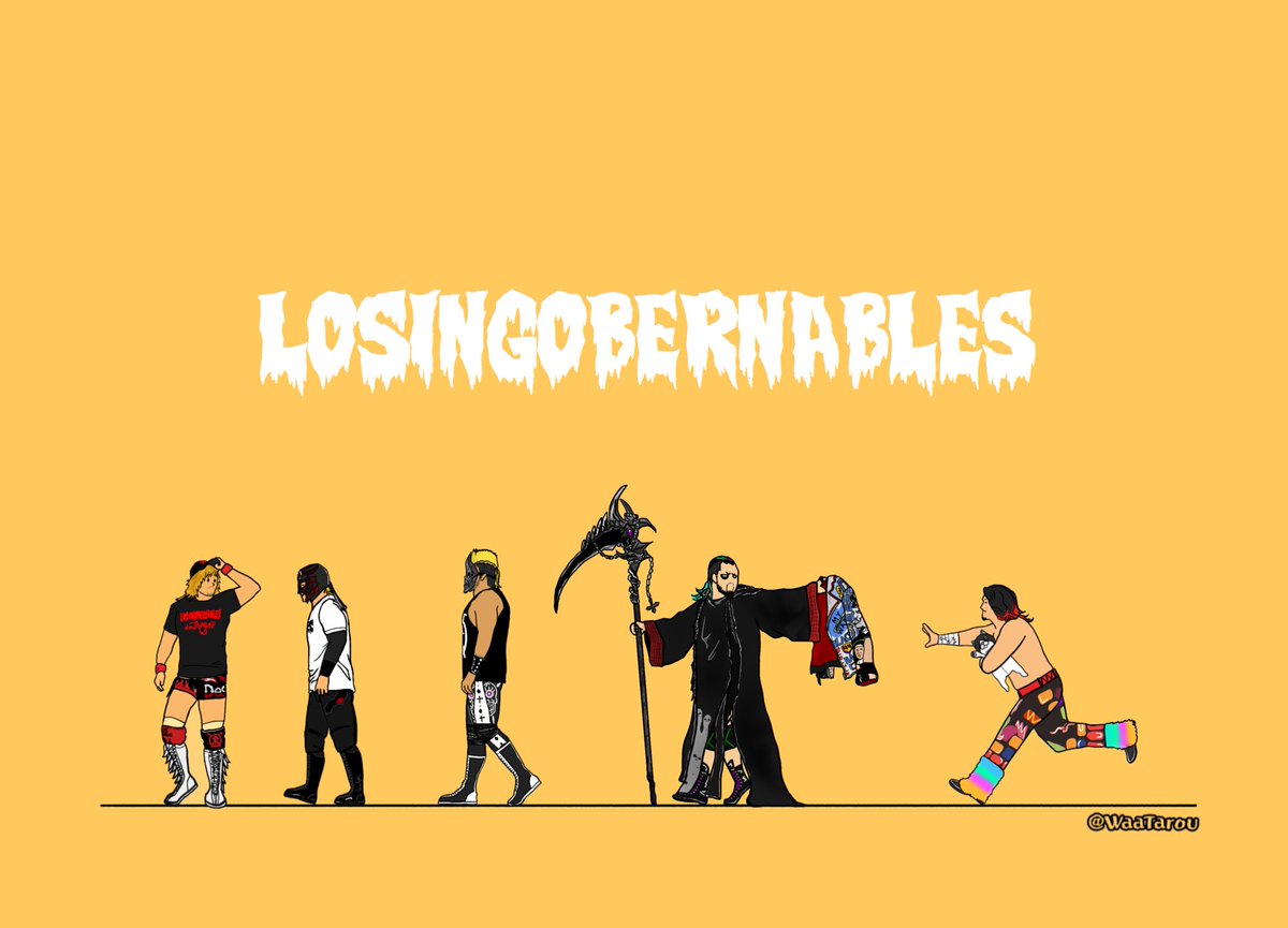 WaaTarou's tweet photo. ロスインゴのイラストを描きました。

#LOSINGOBERNABLESdeJAPON 
#njpwfanart https://t.co/P6JotdM0Ps