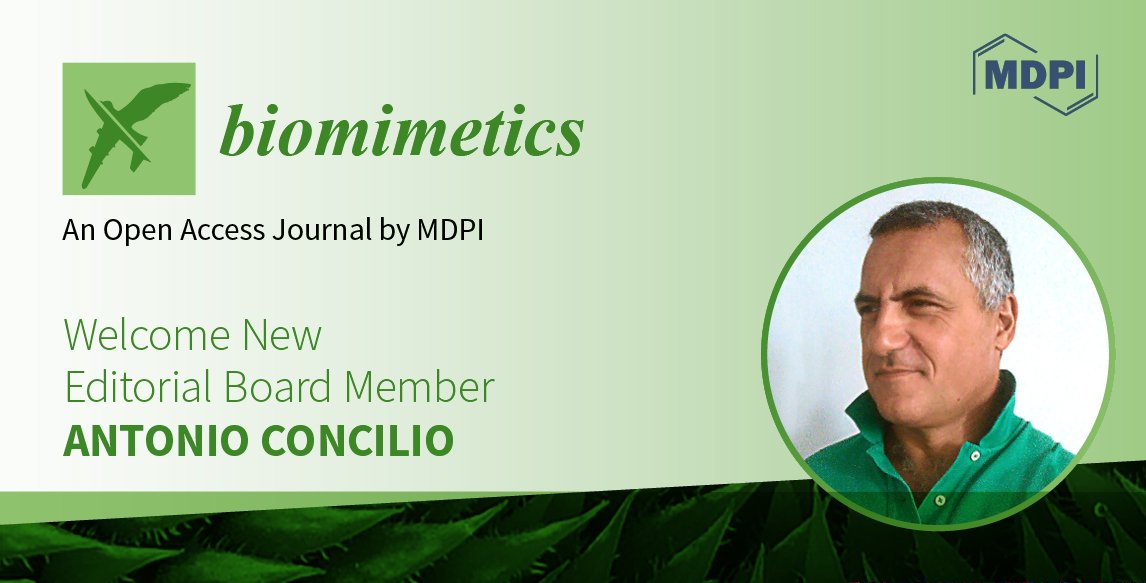 Biomim_MDPI's tweet photo. Welcome new @Biomim_MDPI editorial board member Antonio Concilio @CIRA_Scpa #aircraft #adaptivestructures #smartmaterials https://t.co/io8YQF7EeR