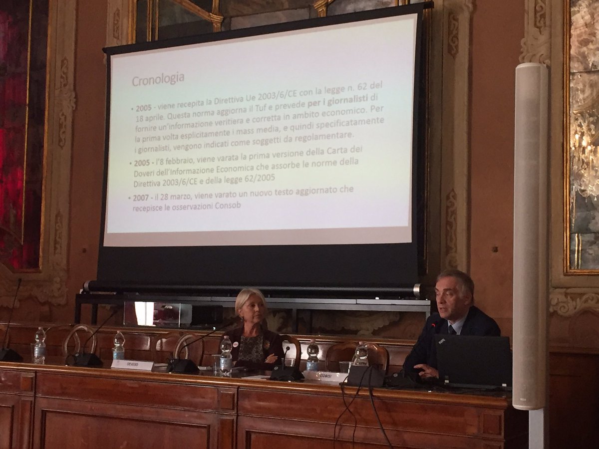 100esperte's tweet photo. #LuigiCobisi presenta la nuova carta deontologica x l'info economica e finanziaria @ODG_CNOG #100esperte #ResearchWeek2018 https://t.co/hFC0oe9RtC