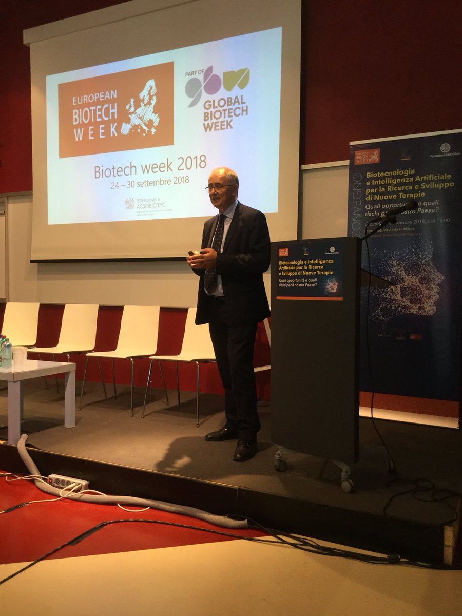 fsk_it's tweet photo. É in corso il Symposium “Biotecnologia e Intelligenza Artificiale #AI per la Ricerca e Sviluppo di nuove terapie”.... Leonardo Vingiani @AssobiotecNews “#AI puoò essere un booster per il #Bio” #SoftwareBoostingBio https://t.co/MCvlH1ihvm