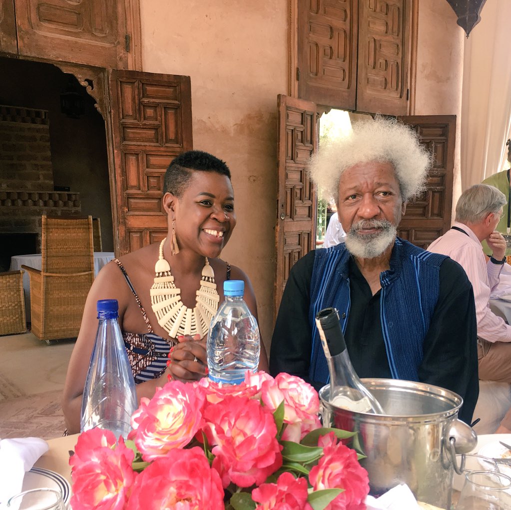 mc_chantal's tweet photo. Very humbled to discuss with Wole #Soyinka, Nigerian #playwright, #poet and #essayist and #NobelPrize in Literature. The first African to be honoured in that category. So #proud and #grateful for the #Legacy #Africanhero #Panafricanism #Intergenerationdialogue #Inspiration https://t.co/CTuoVYdGn6