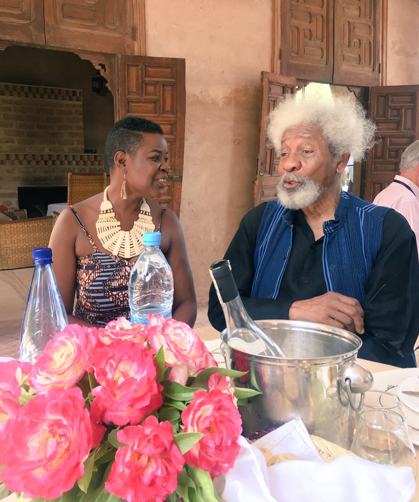 mc_chantal's tweet photo. Very humbled to discuss with Wole #Soyinka, Nigerian #playwright, #poet and #essayist and #NobelPrize in Literature. The first African to be honoured in that category. So #proud and #grateful for the #Legacy #Africanhero #Panafricanism #Intergenerationdialogue #Inspiration https://t.co/CTuoVYdGn6