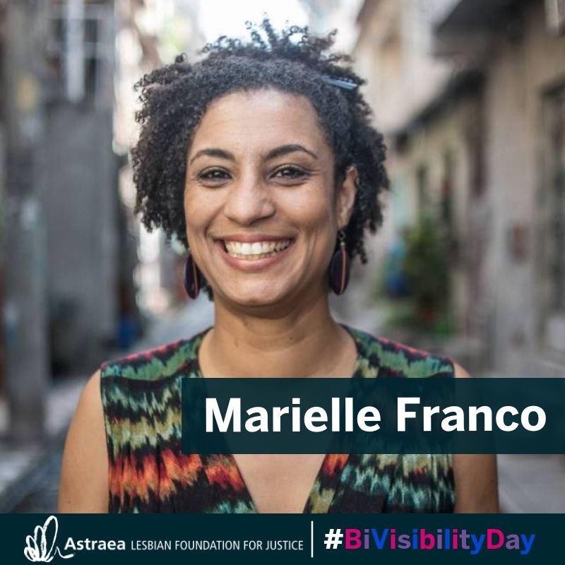 AstraeaUpdates's tweet photo. This #BiWeek, we’re lifting up and celebrating some of the bi+ people we admire. Today, we remember and honor Brazilian activist Marielle Franco. https://t.co/QFeWb2IBTs #BiWeek18 https://t.co/1a6zQSPDeu