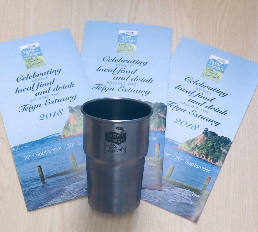 #Festival Finale - THIS SATURDAY - #Teignmouth Den 1pm 
As part of our drive to reduce #plastic drinkers will be asked to purchase one of these stainless steel cups for £3. Of course you can return it for your money back! #plasticfree #stopplasticpollution