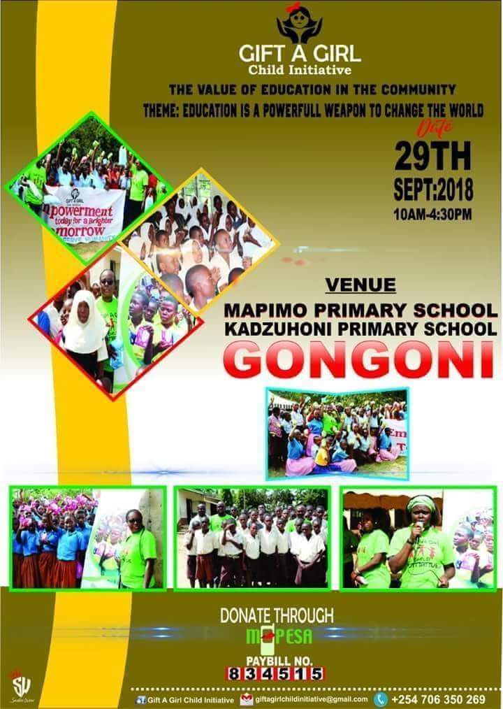 Diana Chitsaka Mwangala @ gift a girl child initia tweet media