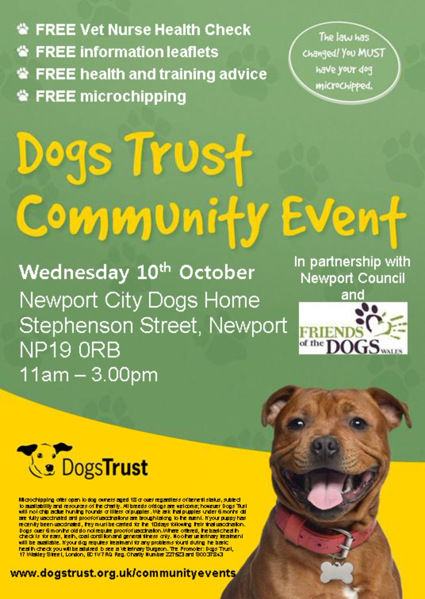 Free vet nurse health check coming to Newport City Dogs Home soon courtesy of our friends @DT_Bridgend