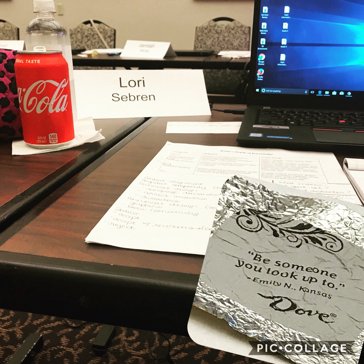 lsebren16's tweet photo. Day 2 of getting my “learn on” and finding motivational phrases everywhere.
“Be someone you look up to.”
#teachersarelearnerstoo  #LADOEprofessionaldevelopment https://t.co/W3an6YO5Rb