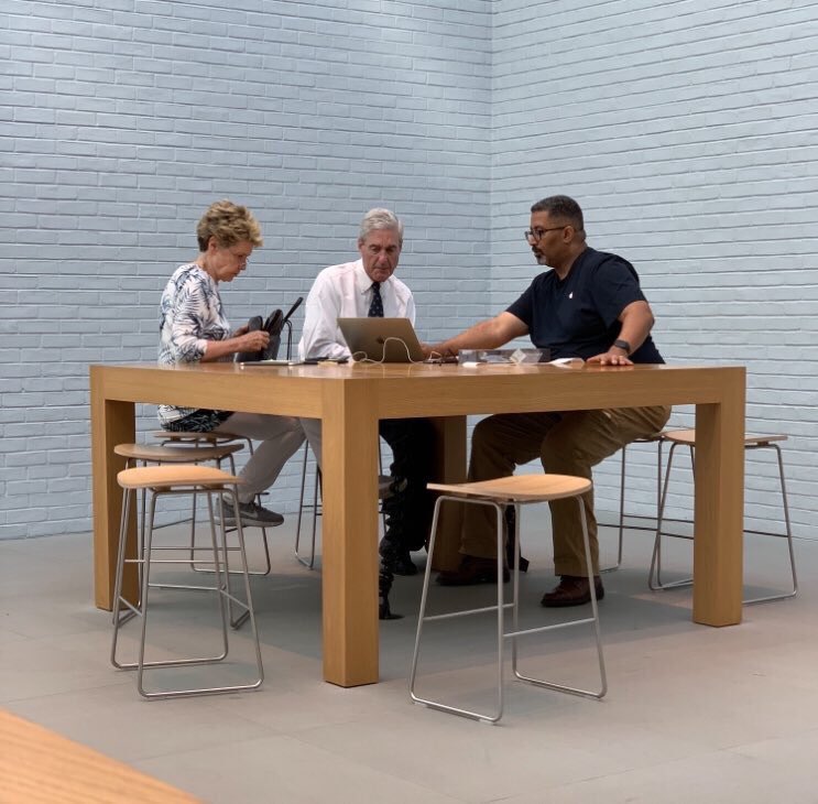 JJJenkins7's tweet photo. Mueller: Hi, I’m looking for some lost emails. 
Genius: Like photos of grandkids and stuff?
Mueller: *blank stare* No, collusion. https://t.co/gtJpFm0Vox