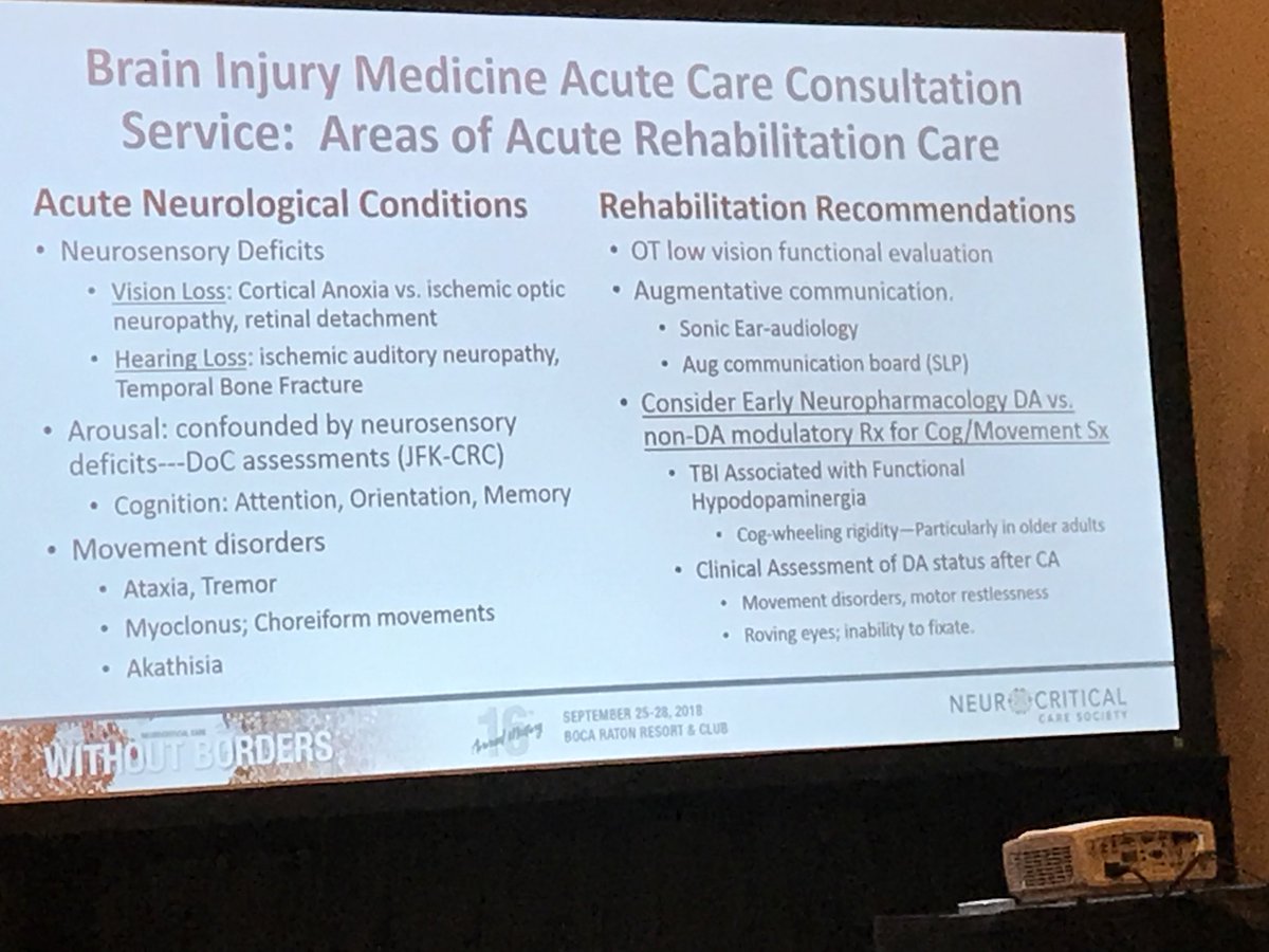 drdangayach's tweet image. #NCS2018 @neurocritical ICU survivorship: Amy Wagner on the role of Physiatry in #neurocritical #neurocc