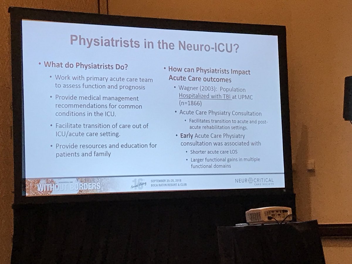 drdangayach's tweet image. #NCS2018 @neurocritical ICU survivorship: Amy Wagner on the role of Physiatry in #neurocritical #neurocc
