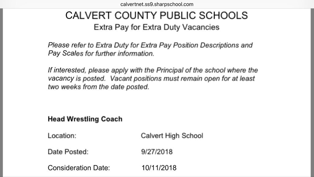 Calvert HS Athletics tweet media