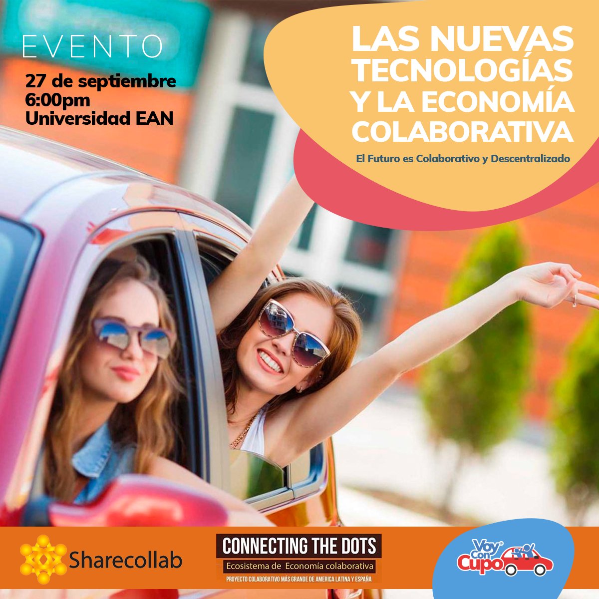 VoyConCupo's tweet photo. Viajar con Voy Con Cupo es ser parte de la solución de la movilidad en nuestro país, es ser parte del cambio para salvar al planeta. Regístrate y acompáñanos Registro: https://t.co/MnNqxHwxzE @sharecollab @universidad_ean #ConnectingTheDots #CarpoolingColombia #CompartirCarro https://t.co/bWC5T3vaUq