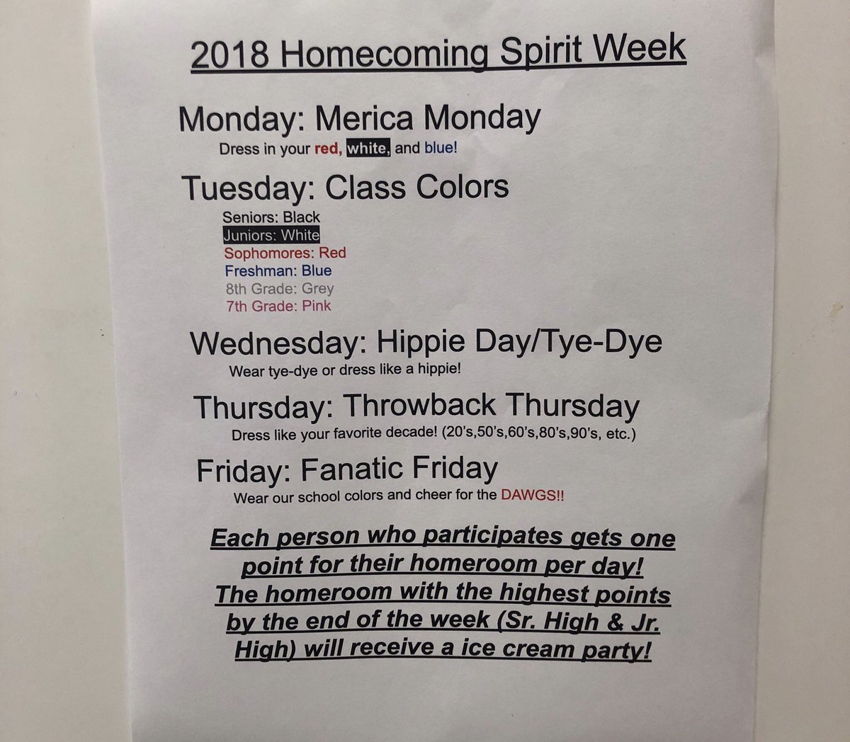 TVYearbookStaff's tweet photo. Next week is spirit week! Make sure you participate and win points for your homeroom! Also, take pictures and submit them to ImageShare for an opportunity in being in the yearbook! https://t.co/PosgvVfMjs