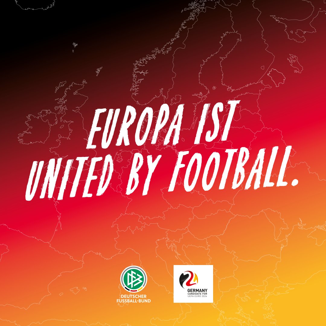 DFB_Team_EN's tweet photo. The #EURO2024 is coming to Germany and we cannot wait! 🇩🇪🇪🇺

#Germany2024 #UnitedByFootball https://t.co/k2Rzm3jfRf