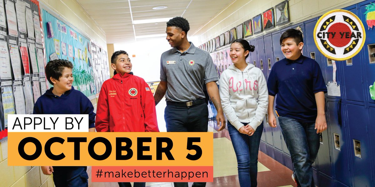 CYKaitlin's tweet photo. Looking for a rewarding way to spend next year? @CitYyear is hiring mentors and tutors. Apply now: https://t.co/5y00z05fZA https://t.co/FhOxnRmIOb