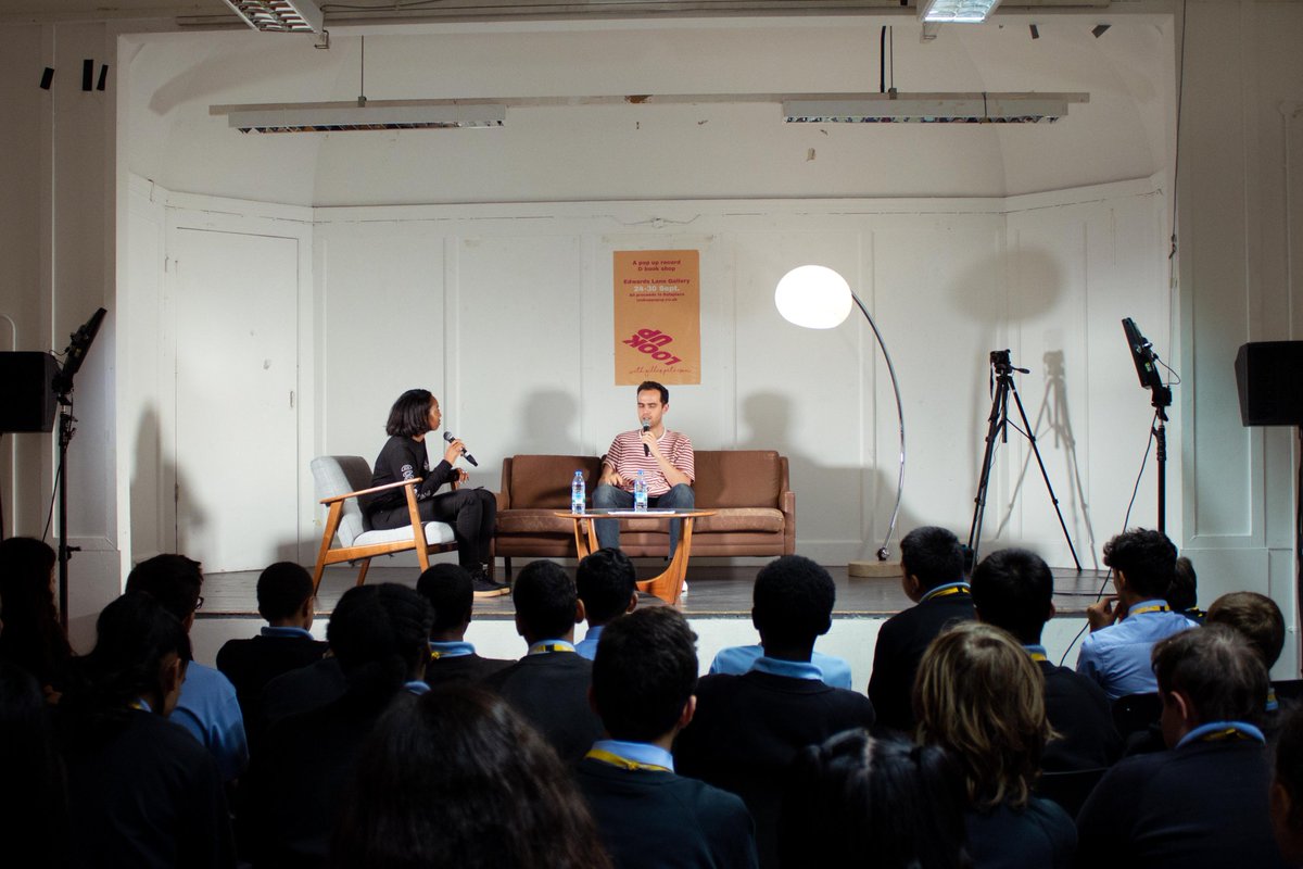 LookUpPopUp's tweet photo. Insightful interview yesterday with Erica McKoy and @jordanrakei exploring the positive connection between music and mental health.
Photos by Yumi Codner and Abdul Alashe from @Create_Jobs https://t.co/k0X7JMo16f