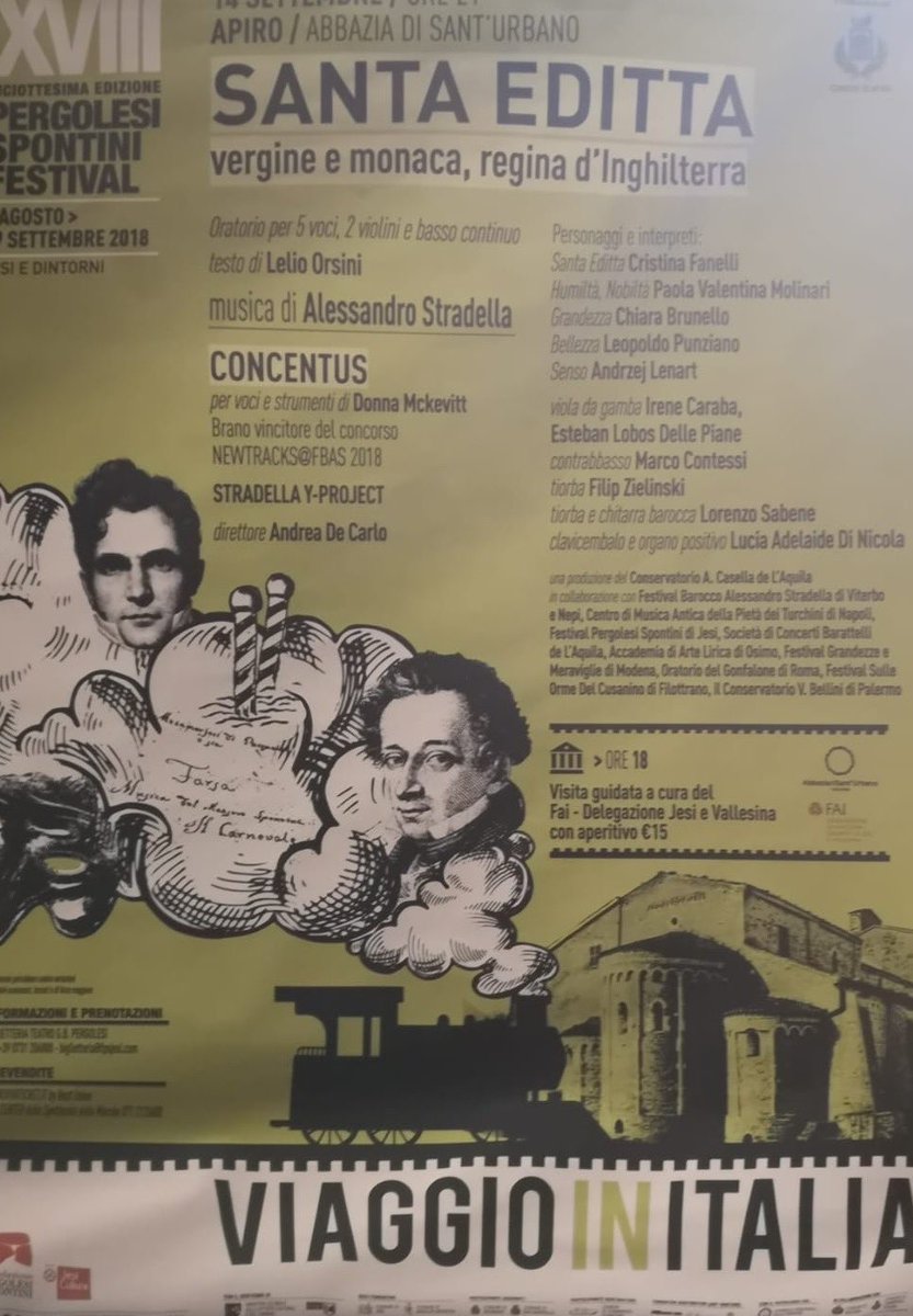 dlmckevitt's tweet photo. Love this poster of @StradellaFest touring Italy -Santa Editta and my new work Concentus (my response to Brexit) I am told every night there are encores and many tears! Thank you guys!
Hope we can do it all again some day.
#Brexit #Baroque #Music #Italy https://t.co/GWl1TqUMdq