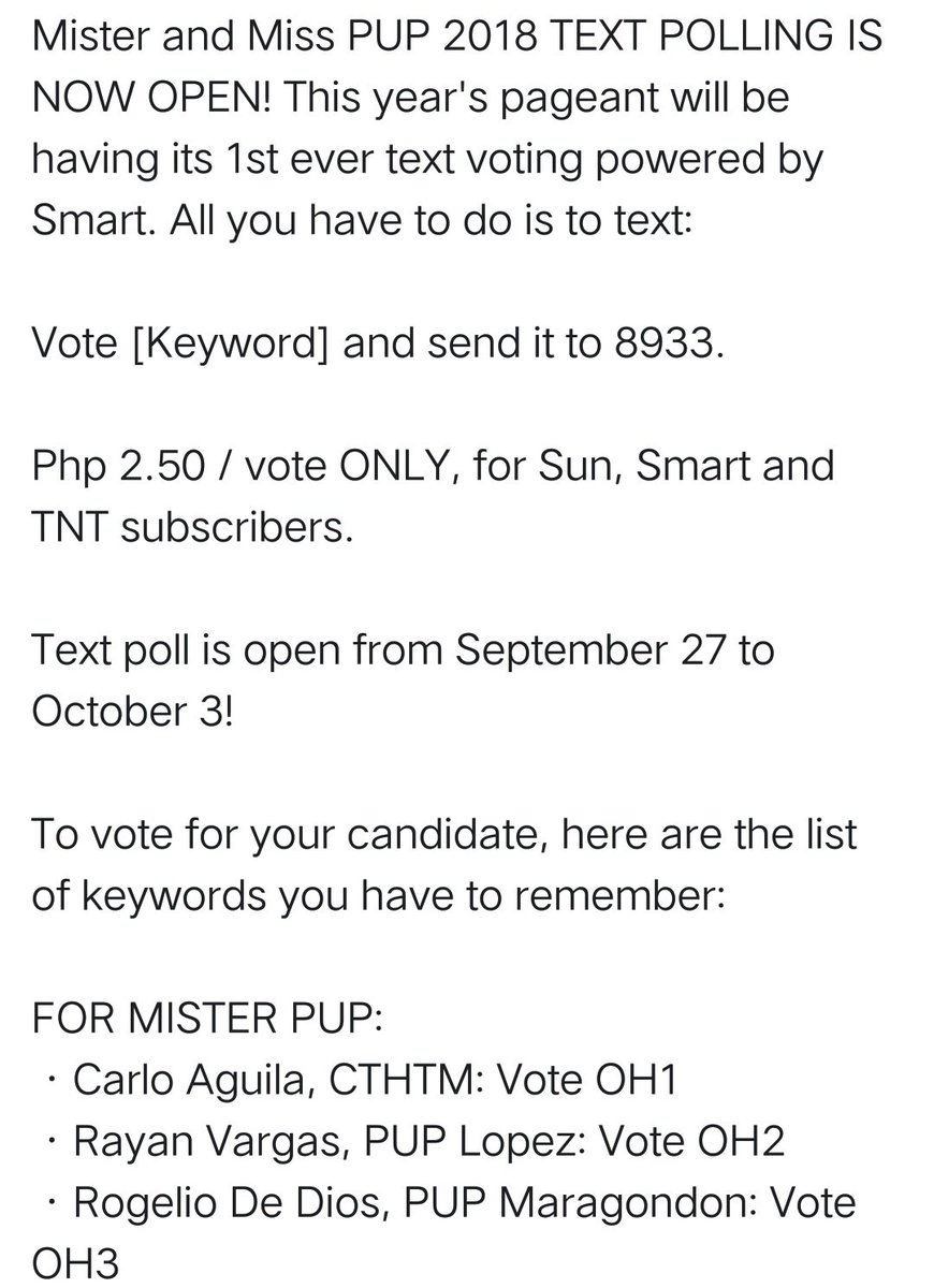PUPIcons's tweet photo. #MisterAndMissPUP2018TextVote https://t.co/ehIka2CFCK