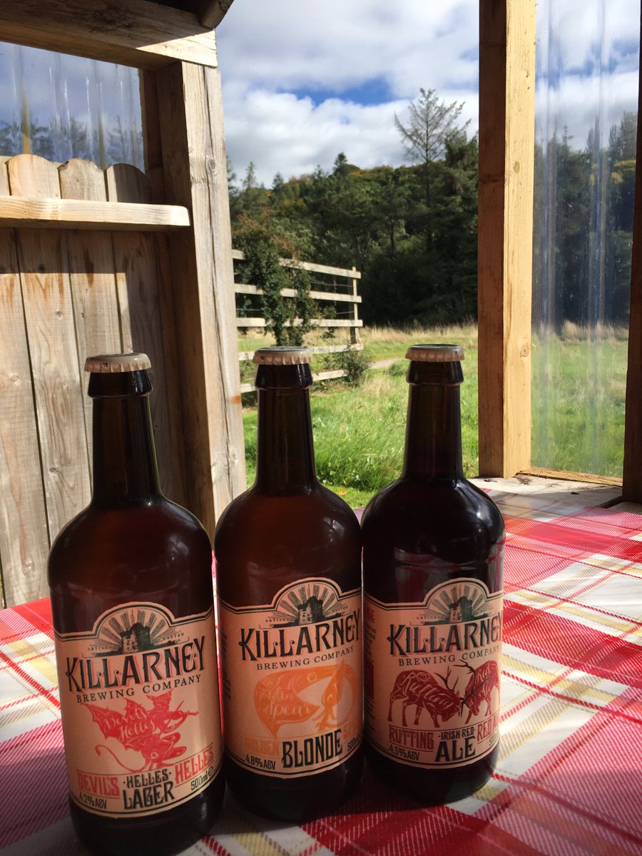Cool Welcome beers from ⁦@killarneybrewco⁩ on a sunny day ⁦@KillarneyGlamp⁩ .... 😋 #toughtimes #midweekescape #Glamping #couplesonly #killarney #ringofkerry #WildAtlanticWay