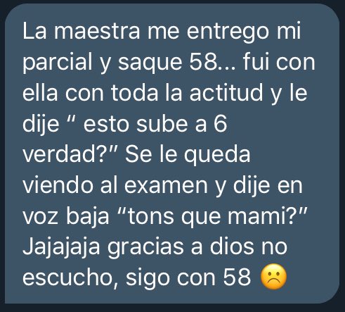 vidaaahuacnorte's tweet photo. #ConfesionesUniversitarias WEYYYY JAJAJAJAJAJAJ ALV 😂👌🏻 #Tonsquemami https://t.co/eq9xfXQz9e