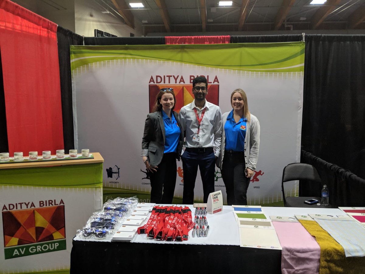 jane_mcdonnell's tweet photo. @AVGroupNB is ready to meet with students at the @UNBFredericton Career Fair today! Stop by our booth for some exclusive AV Group swag! #AVGroup #NBjobs #AdityaBirla https://t.co/s9mdaTPWfe