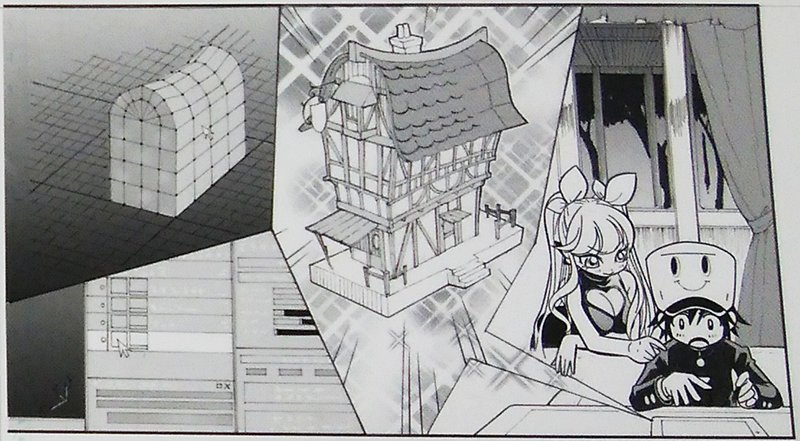 先日参加した背景強化合宿2018!!!で描いたコマ。
手描きっぽい3Dを制作する様子を
アナログ(2D)で描く面白い体験をしましたよ。 
